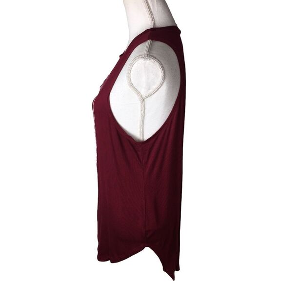 Monterey California Burgundy High Low Tank Top Size Large Pacific Ocean Soft - Picture 5 of 10